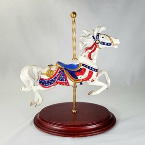 Vintage 1990 Franklin Mint American Glory Horse Porcelain Figurine Lynn Lupetti